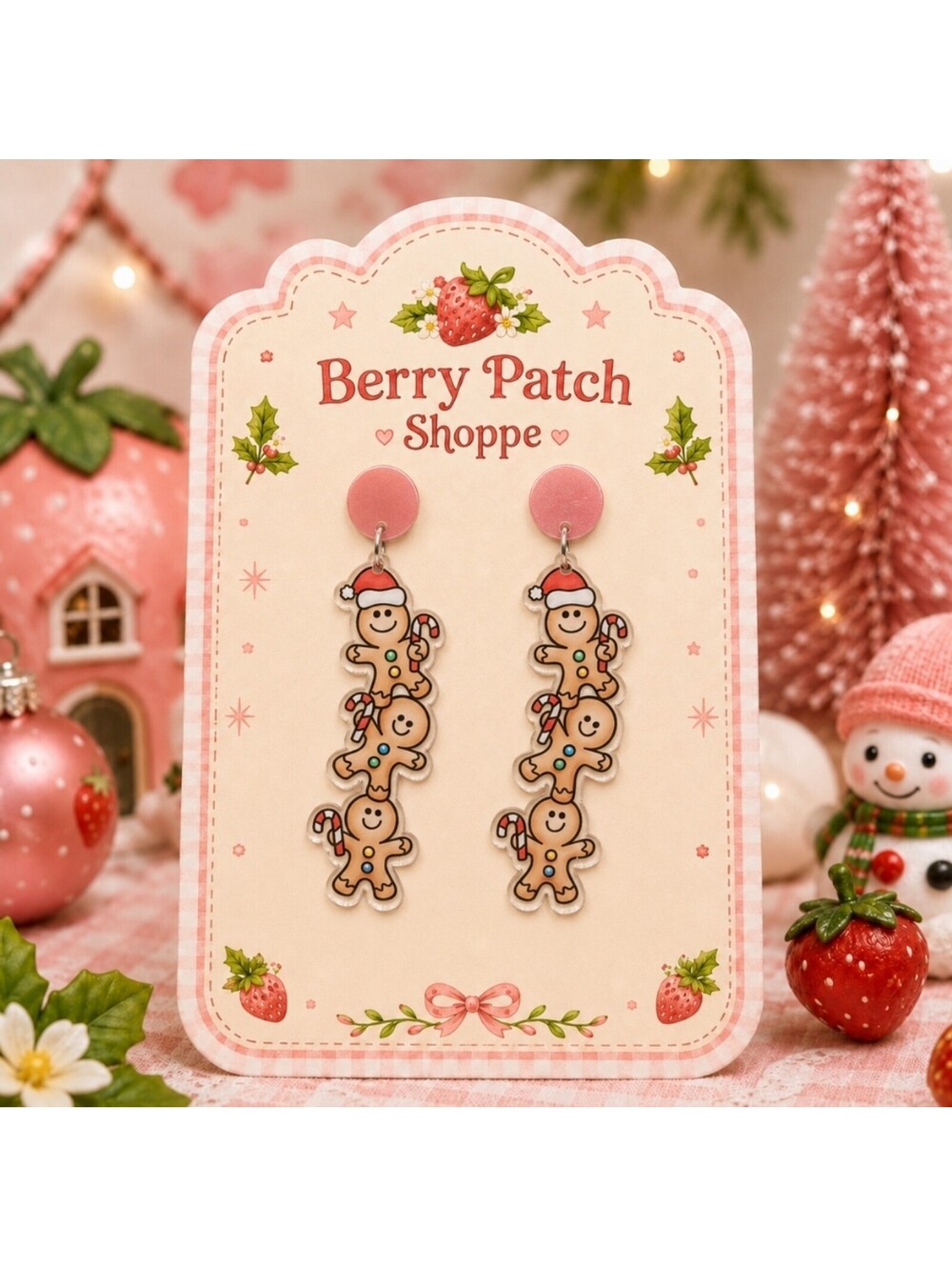Christmas Gingerbread Men Earrings